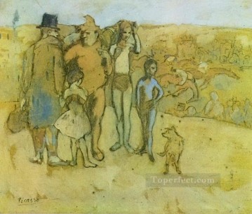 Famille de saltimbanques tude 1905 Cubistas Pinturas al óleo